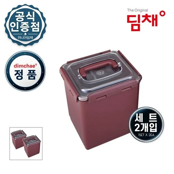  위니아 딤채김치통 정품 8.1L 2개 WD005458 투명EZ생생 김치냉장고 전용 김치용기, 2개입 