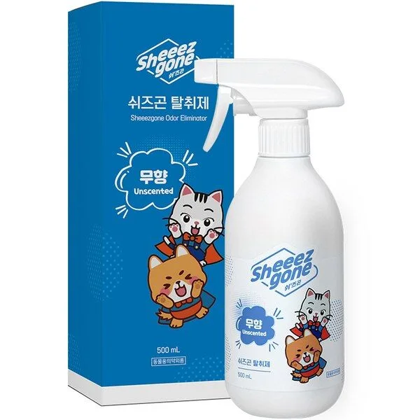  쉬즈곤 반려동물 냄새 제거 항균 탈취제 무향, 1개, 500ml 