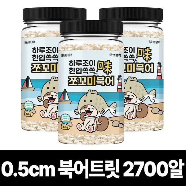  펫생각 미니트릿 강아지 고양이 동결건조 간식 국내산 100% 북어 명태 트릿 저알러지 다이어트 노즈워크 칭찬 훈련 교육 대용량 간식 소형견 중형견, 55g, 3개 