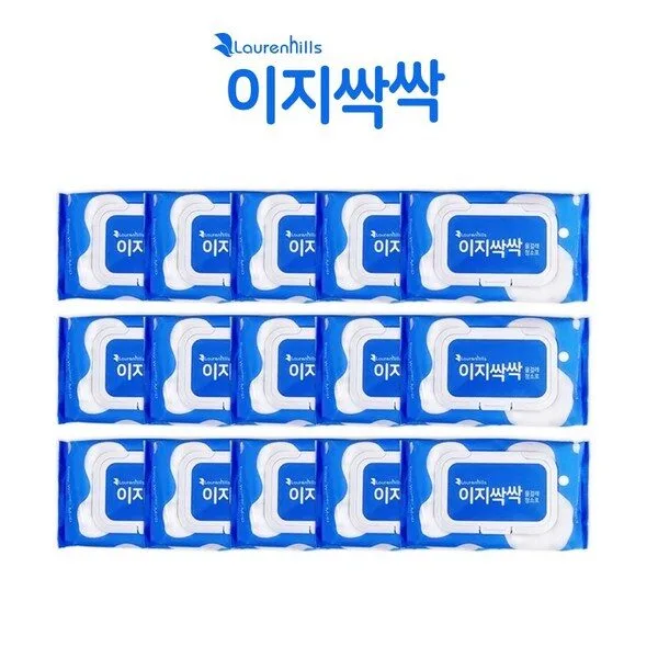  이지싹싹 물걸레 청소포 30매, 15개 