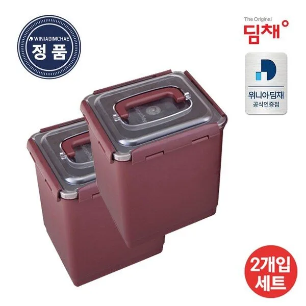 [세트] 위니아 딤채 정품 김치통 김치용기 WD005985 [6.3L 2개], 6.3L, 2개