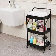 할인 상품 금일 싱글 트롤리 1 까사마루 까사마루 3단 접이식 트롤리 2세트, 화이트, 2개