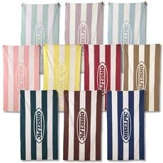 할인 꿀템 비치 타올 TOP 10 1 오셀픽 레트로 스트라이프 비치타올 휴양지 비치타월 특대형 1800x1000, 쿠키 브라운, 1개