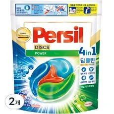 캡슐세제 특가할인 1 퍼실 디스크 파워 세탁 캡슐세제 파우치, 26개입, 2개