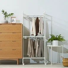 바지 행거 가성비 좋은 1 엠에프매직하우스 바지걸이 2단 행거 카트형, 화이트