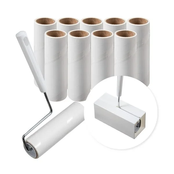 특가세일 돌돌이 HOT 6 1 코멧 사선컷팅 테이프 크리너 핸들 + 거치대 세트, 리필 10개, 1개