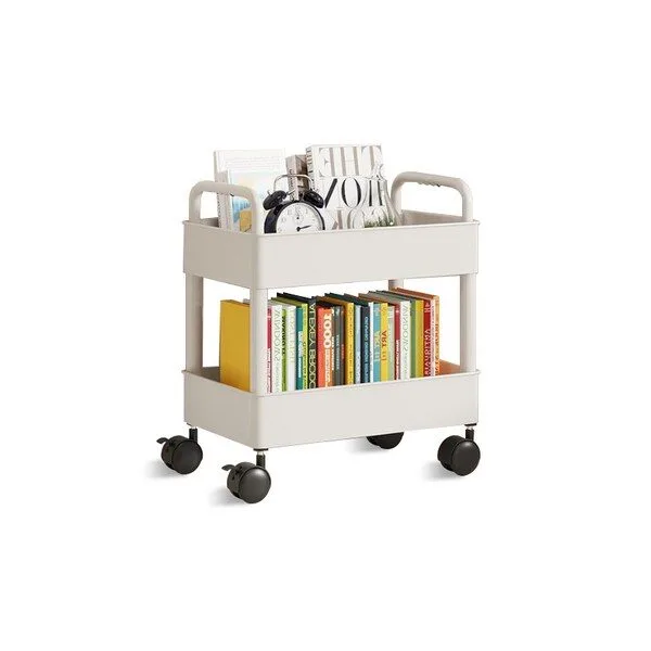 슈퍼세일 미니트롤리 6 1 마벨인홈 공간활용 이동식 슬림 책장 감성 트롤리, 2단, 화이트