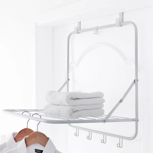 접이식건조대 특가세일 1 네이쳐리빙 모노블 접이식 문걸이 빨래건조대 크림화이트, 1개