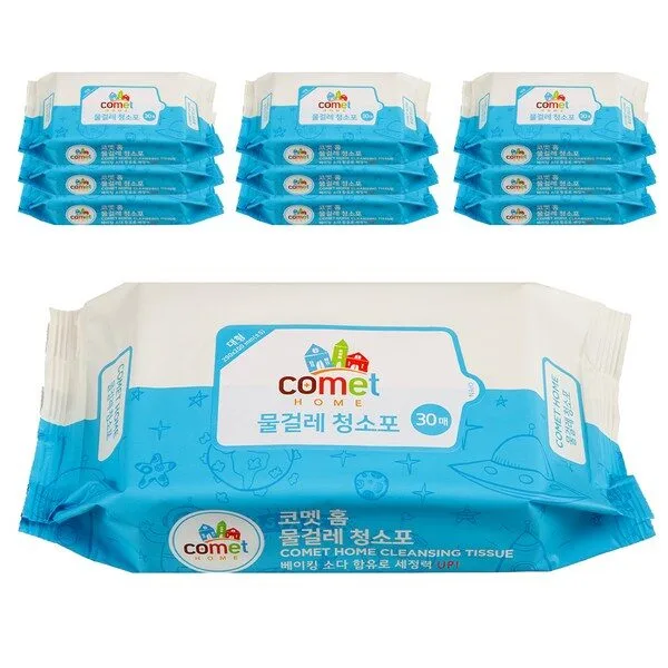 청소포 추천후기상품 1 코멧 홈 물걸레 청소포 대형 리필 30매, 10팩