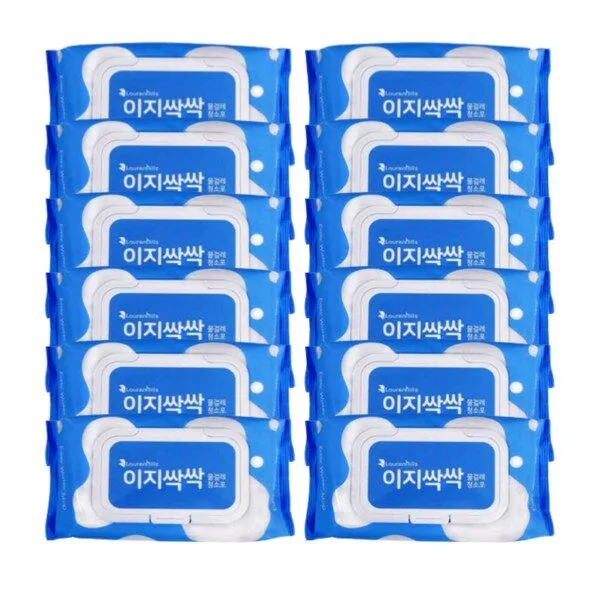 이지싹싹 꿀템정보! 1 이지싹싹 물걸레청소포 NEW 시즌2 캡형 청소포/교체형걸레, 12개