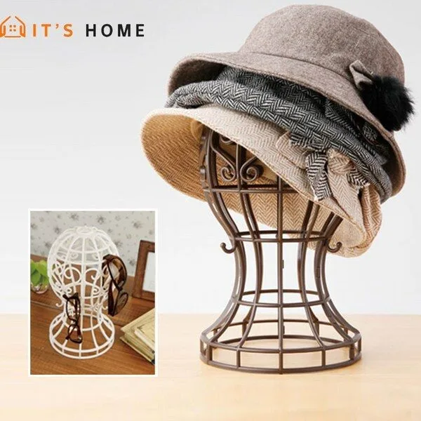 [행사] 아이디어쇼 다기능 모자 스탠드 다용도 걸이 진열대, 브라운, 1개