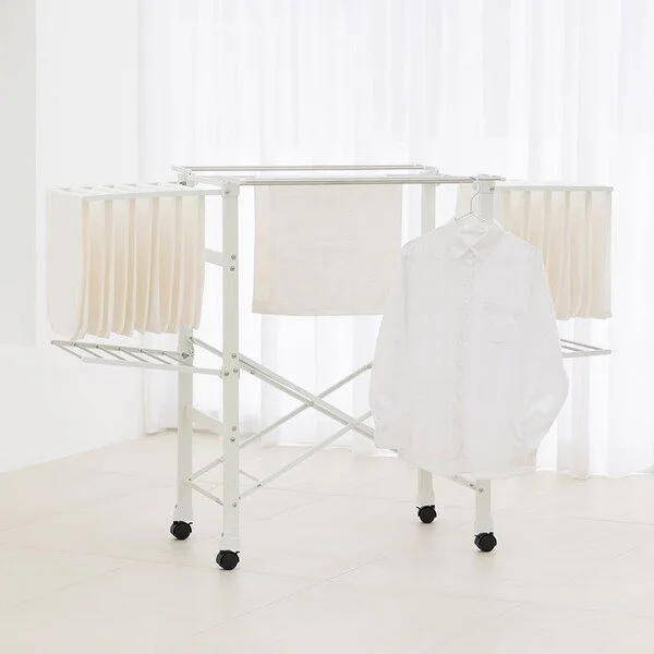 접이식빨래건조대 믿고쓰는 꿀템 1 씨에스리빙 브리즈 이동접이식 빨래건조대, 올화이트