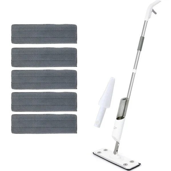 스프레이밀대청소기 할인상품 1 마이뉴 프리미엄 스프레이 밀대 걸레 청소기 + 극세사 전용패드 화이트 5p 세트, 1세트