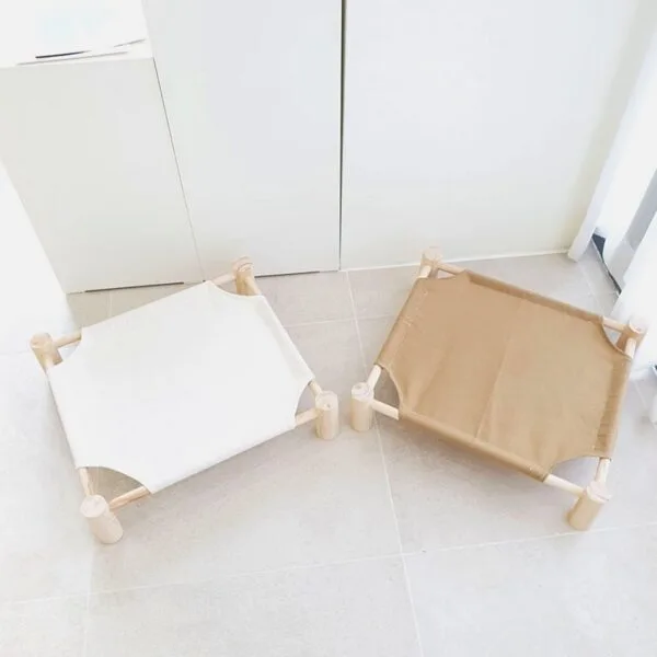  멍묘인 강아지 해먹 고양이 침대 쇼파 소파 애견 캠핑 포토존 가구, 베이지 