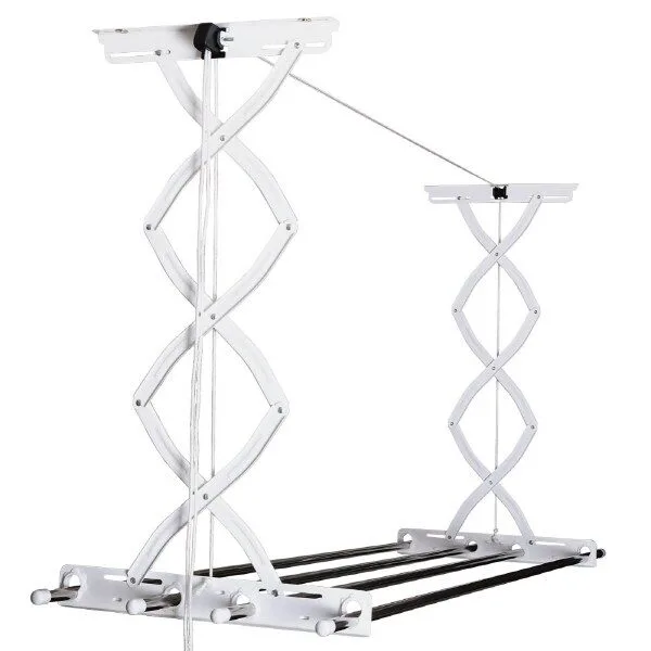  아텍스 천정건조대 베란다 빨래 건조대 일체형 봉 국산, 분체(화이트) 2단 