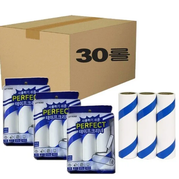 초특가세일 테이프크리너 TOP 10 1 퍼팩트 사선컷팅 테이프크리너 리필30개(총360M), 30개