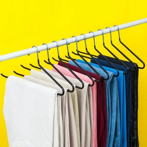 세이보링 바지걸이 고급형 논슬립 바지옷걸이 10p, 10개, 그레이