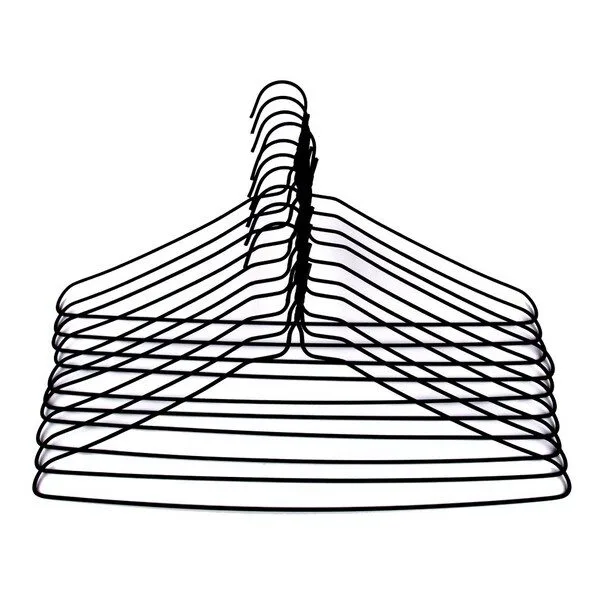 세탁소옷걸이 대박핫딜 1 국내생산 튼튼하고 슬림한 신형 세탁소 옷걸이 검정색 백색, 신형검정색, 500개