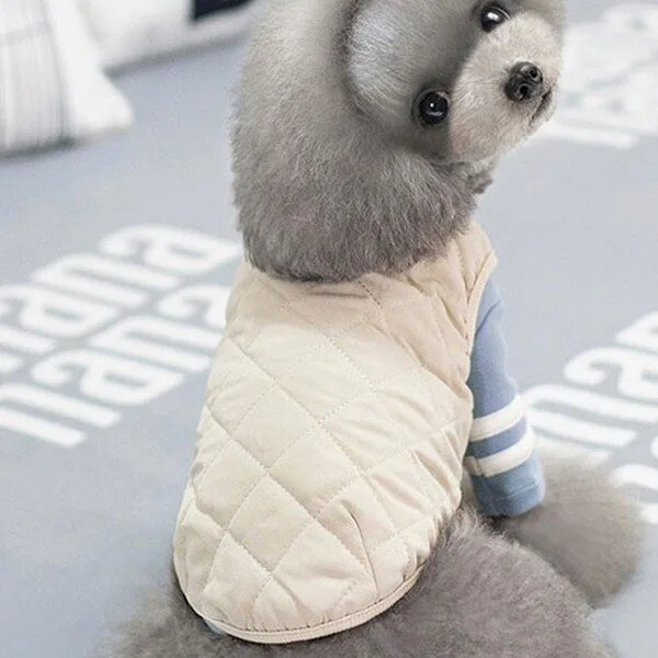 특가k 강아지조끼 TOP 10 1 아이앤엘인스퍼레이션 애견 퀼팅 조끼, 연한베이지