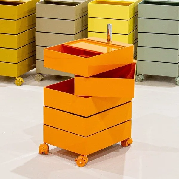 초대박 꿀템 서랍형트롤리 HOT 10 1 밀리 회전서랍 이동식 수납장 5단 트롤리, 오렌지