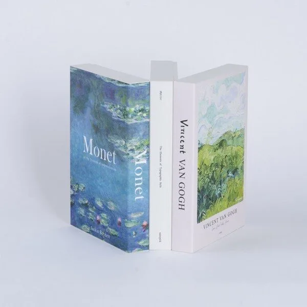 공유기정리함 완전대박상품 1 셋톱박스 공유기 정리함 오브제탭 책모양 멀티 수납 전선 케이블, 고흐모네세트, 1개, 대형