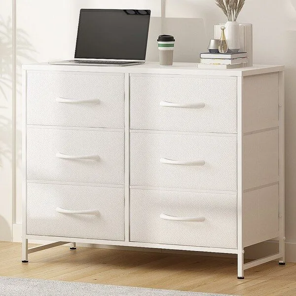 속옷수납장 추천 소웰홈 패브릭 3단6문 서랍장, 화이트