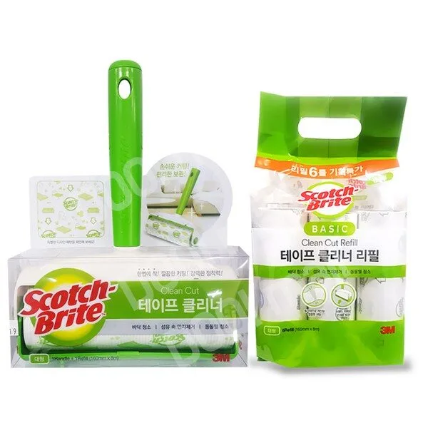 3m테이프클리너 추천 3M 테이프 클리너 대형 핸들+베이직 대형 리필 6개입, 1개